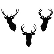 數位 Deer head svg, stag head svg, deer head pdf, stag head pdf, deer head template