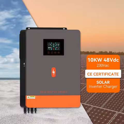 PowMr 10KW 10.2KW 48V DC 220/230V AC Pure Sine Wave Solar Inverter Double MPPT On/Off Grid Solar Hyb