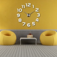 Jam baru jam dinding jam Horloge 3D DIY akrilik cermin pelekat hiasan rumah ruang tamu kuarza jarum