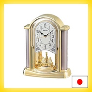 SEIKO clock, wall clock, analog, rotary ornament, gold BY418G【Direct from Japan】