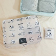 Peanuts史努比可折旅行收納包 L Size 點心時刻-Snoopy行李收納袋