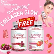 NATURE GLOW Glutathione Collagen Gummies Anti-Aging Whitening Glow Collagen Vitamins Beauty Gummies