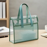 See-Through A4 PVC Student Handbag, Roomy Interior, Keeps Your Papers Neat