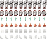 10 Kit 3 Pin Way DT Series Connector, DT04-3P DT06-3S Waterproof Connector, 13 Amps Continuous 14-18