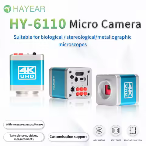 Hayear Ultra HD 4K HDMI 1080P USB Digital Industrial Microscope Camera Lab Detected Images Acquisiti