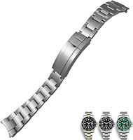 For Rolex Submariner OYSTERFLEX GMT 20mm Watch Strap Bracelet 904L Stainless Steel Glide Folding Buckle Watch Band