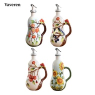 [Vaveren] Ceramic Olive Oil Dispenser Bottle Easy to Refill Farmhouse Storage Vinegar Dispenser Bott