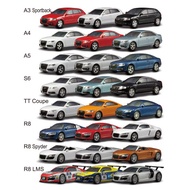 Jingshang Kyosho 1/64 Audi Audi Full Set 24 A3 A4 A5 S6 TT R8 LMS