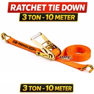3 Ton x 10 Meter Ratchet Webbing Heavy Duty Cargo TieTALI for Pickup Trucks & Expeditions
