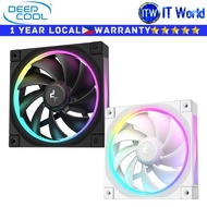 Itw | Deepcool Computer PC Fan FL12 120mm Addressable RGB Fluid Dynamic Bearing Fan (Black | White)