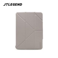 JTLEGEND iPad Air 2024/2022/2020 Ness Pro 10.9吋 相機快取多角度折疊防潑水布紋保護殼- 奶茶灰