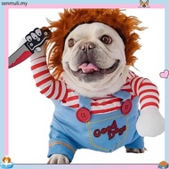 【Hipidog】Fun Dog Clothes Cat Chucky Costume Halloween Party Costume Pet Standing Outfit