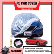 PE Plastic Waterproof Car Cover for Ford Focus Clear Transparent