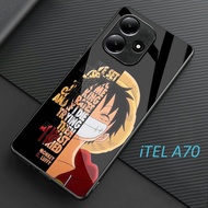 HP Glossy Glass Softcase for iTEL A70 - Casing iTEL A70hp - Protective Case Vivo iTEL A70hp -K33