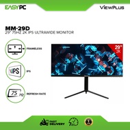 ViewPlus MM-29D 29" 75Hz 2K IPS Ultrawide Monitor, Brand New ultrawide monitor.  IPS (Frameless), 29" Diagonal LED-Backlight. 75x75mm (4 holes) VESA Mounting