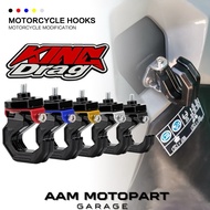 KING DRAG UNIVERSAL MOTORCYCLE HEAVY DUTY ALLOY DOUBLE HOOK HANGER HELMET HOLDER