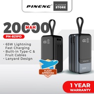 [New Arrival] Pineng PN-821PD Powerbank Mini 20000mAh 65W Built-in Cable