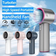 High Speed Handheld Fan Strong Wind 100 Gear With Adjustable Turbo Fan LED Display Battery Portable 