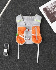 💚Brand New✨Arc'teryx 始祖鳥 輕量透氣跑步揹包 拉鍊儲物袋 蜂窩網布 反光條 橙色