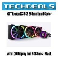 NZXT Kraken Z73 RGB 360mm Liquid Cooler with LCD Display and RGB Fans - Black
