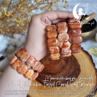 Coral Jade Soft Bangle Orange Bracelet for Year 2024