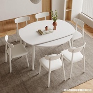 【SG Sellers】Sintered Stone Table Extendable Dining Table Foldable Dining Table Dining Table Set with Chair Scratch Resistant High Temperature