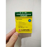 CETEME CTM Cito/, 1 strip contains 12 tablet, treats allergies, rhinitis, sneeezing, itching, bidura