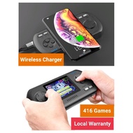 Wireless Charger powerbank Handheld Game console 416 games 8000mAh Powerbank 3 IN 1 portable
