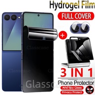3 IN 1 Privacy Screen Soft Hydrogel Film For Samsung Galaxy Z Flip 7 6 FE 7FE Flip7 Flip7FE Flip6 ZF