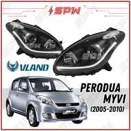 Perodua Myvi (2005-2010) Vland Headlamp Headlight Projector Light Bar Daylight DRL Signal Light Head