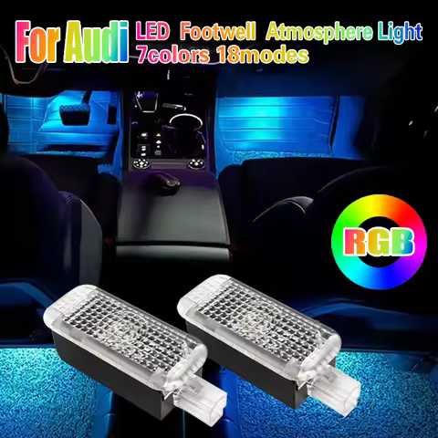 Car Footwell Lights Accessories For Audi A1 8X A3 8V 8Y A4 B8 B9 A5 8T A6 C6 C7 C8 A7 A8 D3 D4 D5 Q2