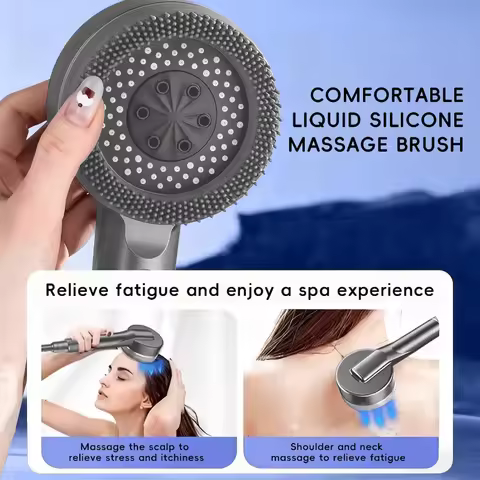 Four-speed Adjustment Shower Booster Shower Head Bathroom Household Water Heater Bath Handheld Showe
