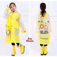 FRUITS pattern Children's Raincoat (With backpack space, inflatable hat)
