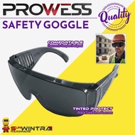 PROWESS Safety Black Spectacle Safety Black Goggles #PW50-4187B / PW50-4187D | Gogal Hitam | 黑色护目镜