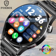 LIGE Smart Watch Men AMOLED HD Screen Body Temperature Detection Ai Smart Voice Sport Waterproof Smartwatch Bluetooth Call SmartWrist For Android And IOS