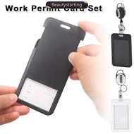 BEAUTYSTARTING ID Card Holder Badge Holders with Retractable Clip Scratch-Proof ID Cases for Student