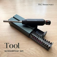 Reniaofficial TECTOOL Multifunction Screwdriver Set 44 In 1 Screwdriver Kit 40 In 1 Complete 8 Tools