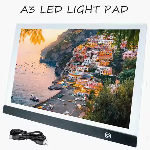 A3 LED Light Pad for Diamond Art,Sketching,Adjustable Brightness,Sketching, Tracing USB Powered Comp