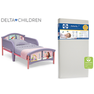 迪士尼公主 - 美國 Delta Children Disney Princess 幼童床架 + 美國製 Sealy Butterfly 幼童床褥套裝