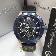 PRIA Alexandre Christie 6510 Black Rosegold Blue Watches / Alexander Christie 6510 Men's Watches