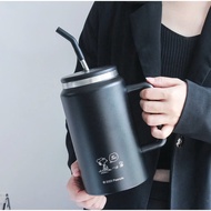 Bình giữ nhiệt Snoopy cao cấp 1500ml có tay cầm ly nước giữ nhiệt nóng lạnh inox 304 cao cấp có ống