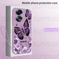 For Honor X5 Plus X6 X6A X7B X8B Honor X9A  Phone Case Purple Diamond Butterfly Phone case
