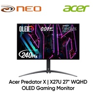 Acer Predator X | X27U 27" WQHD OLED Gaming Monitor with 240Hz Refresh Rate and 0.01ms Response Time