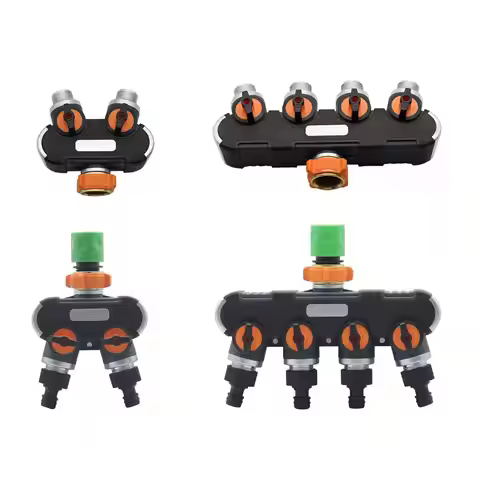 Garden Irrigation Valve Water Tap Splitters Outdoor Tap And Faucet 3/4"Water Divider Garden 2-ways/4
