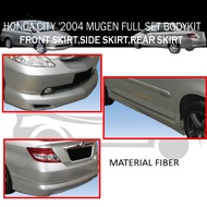 HONDA CITY '2004 2005 MG MUGEN FULL SET BODYKIT FRONT SKIRT,SIDE SKIRT,REAR SKIRT MATERIAL FIBER