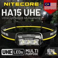 NITECORE HA15 UHE - 1x AA Lightweight Headlamp - - from KEDAI TAC-T
