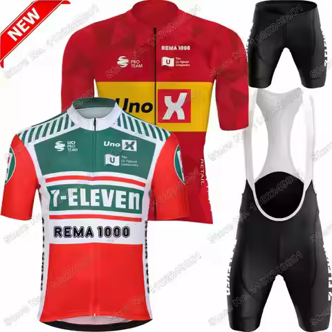 2025 UNO-X Team Cycling Jersey Set France Tour Cycling Clothing Men Norwegian Road Bike Shirt Suit S