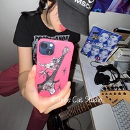 Korean Ins Guitar cat Case for iphone15promax/14pro/13promax/13/12/11/xsmax/xr PC Hard Case
