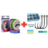 Set Komplit Mancing! Joran Tegek Batik Carbon Medium Hard Ukuran 450 + 4x Pancing + 100Pcs Kait Ikan