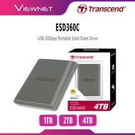 TRANSCEND EXT SSD ESD360C USB 20GBPS PORTABLE EXTERNAL SOLID STATE DRIVE WITH ONE TOUCH AUTO-BACKUP 